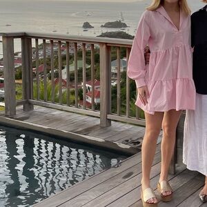 Pink Tiered Ruffle Dress